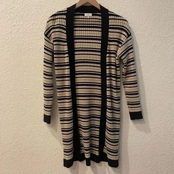 The Odells Felicity Overcoat Striped Duster Cardigan Sweater Size XS - Picture 3 of 9